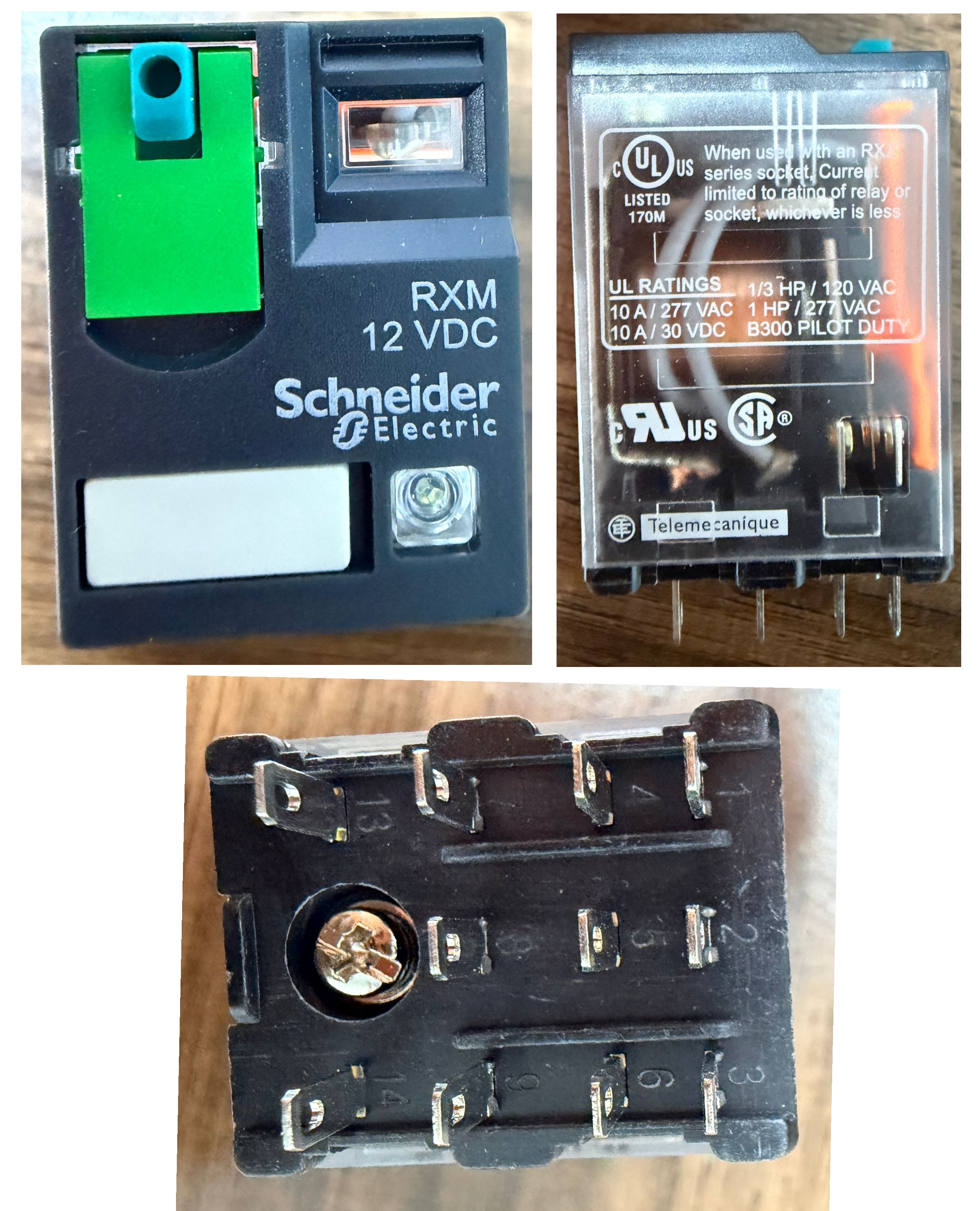 RXM3AB1JD MINIATURE RELAY 3CO 12VDC
