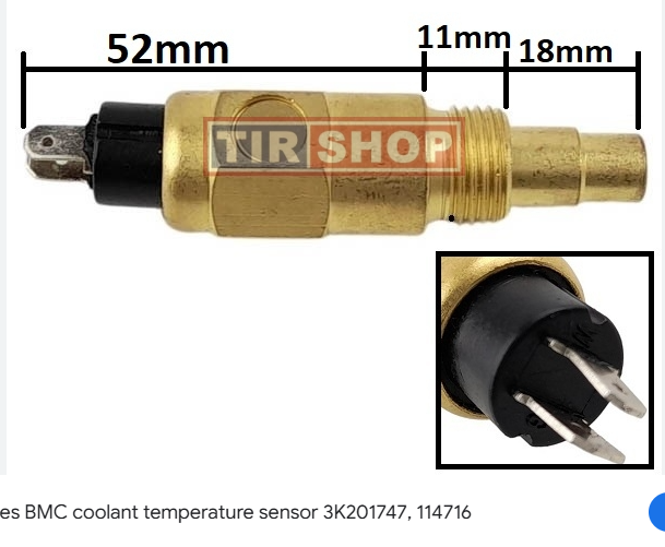 114716 , 3K201747  M16x1.5 Water Coolant Temperature Sensor