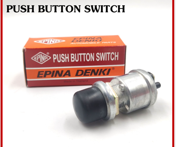 DC PUSH BUTTON SWITCH BLACK TOP (ORIGNAL)