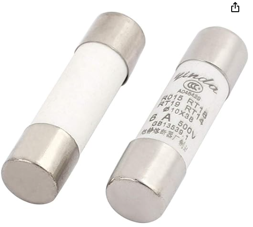 fuse ceramic 10*38/6amps dc ch