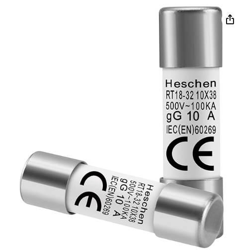 FUSE Ceramic 10*38 10amps dc ch