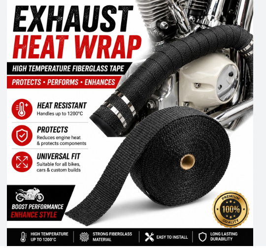 3439 (1.5*75*10) FIBER GLASS EXHAUST   WRAP TAPE
