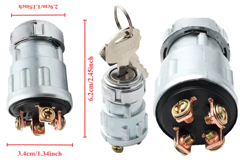IGNITION SWITCH 4 PIN NIKKI W:3.4MM, L:6.2MM