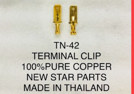 LUGS-TN-42 ORIGINAL 100PCS  NEW STAR PARTS COPPER TERMINAL WIRE CLIP FOR UNIVERSAL VEHICLE