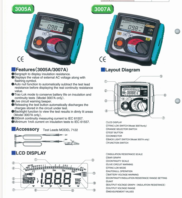MAGGER KYORITSU  3007A PROFESSIONAL SAFTY TESTER