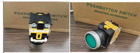 PUSH BOTTON GREEN NC/NO LA38-11B GREEN